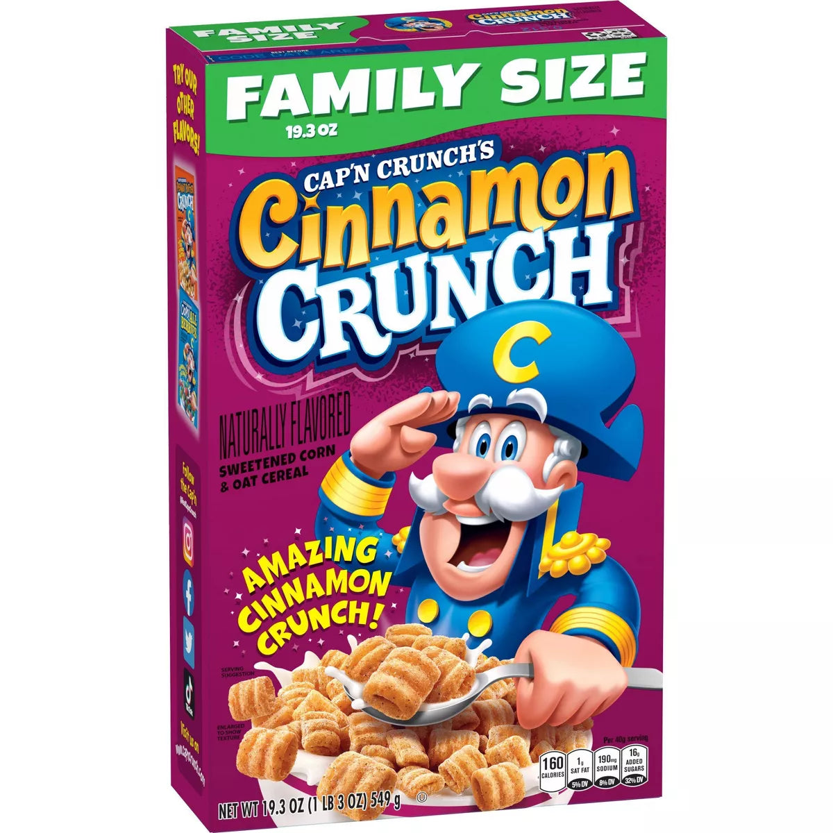 Cap'n Crunch Family Size Cinnamon Crunch Cereal